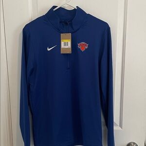 Men’s Nike Royal Blue Knicks Quarter-Zip Pullover - Small - NWT
